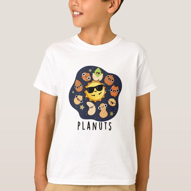 Planuts Funny Astronomy Nuts Pun T-Shirt (Vorderseite)