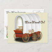 Planwagen-Adressen-Änderung Postkarte (Vorne/Hinten)