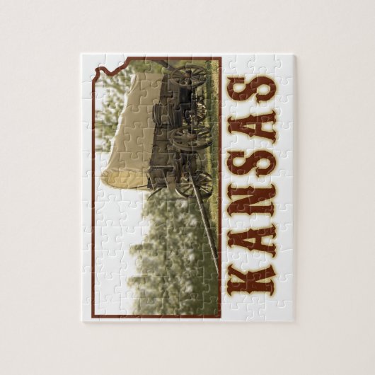 Planwagen Kansas Puzzle (Vertikal)
