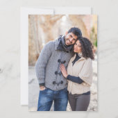 Planwechsel Elegant Blue White Foto Card Save The Date (Rückseite)