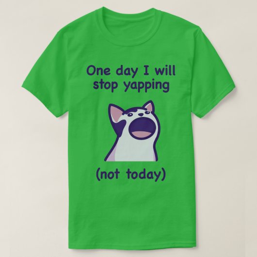 Plappernder dunkler Text T-Shirt (Design vorne)
