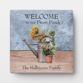 Plaque Artwork Sonnenblumen und Rose Garten Fotoplatte