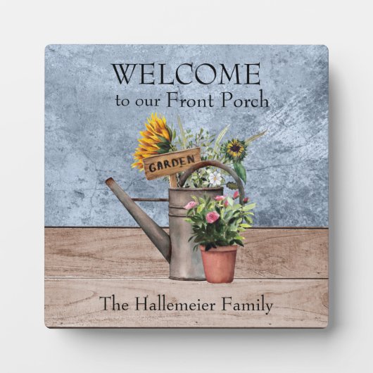 Plaque Artwork Sonnenblumen und Rose Garten Fotoplatte (Vorderseite)