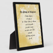 Plaque - Das Versprechen der Legitimation Fotoplatte (Seite)