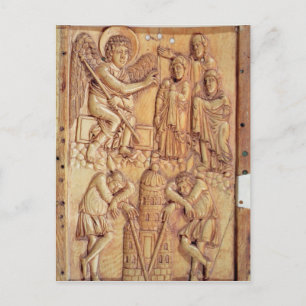 Plaque, die die Heiligen Frauen am Grab darstellen Postkarte