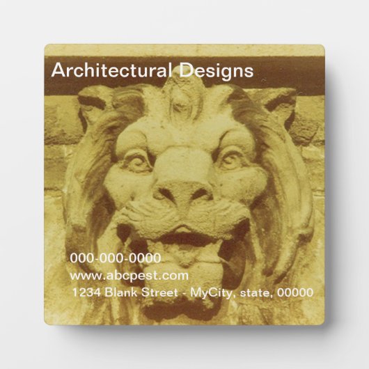 Plaque - Löwenkopf Fotoplatte (Vorderseite)