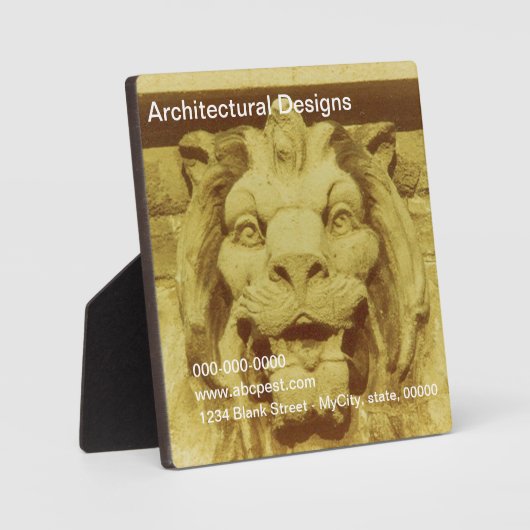 Plaque - Löwenkopf Fotoplatte (Vorderseite)