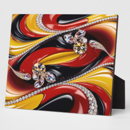 Plaque mit belgischen Farben Modernes Design Fotoplatte