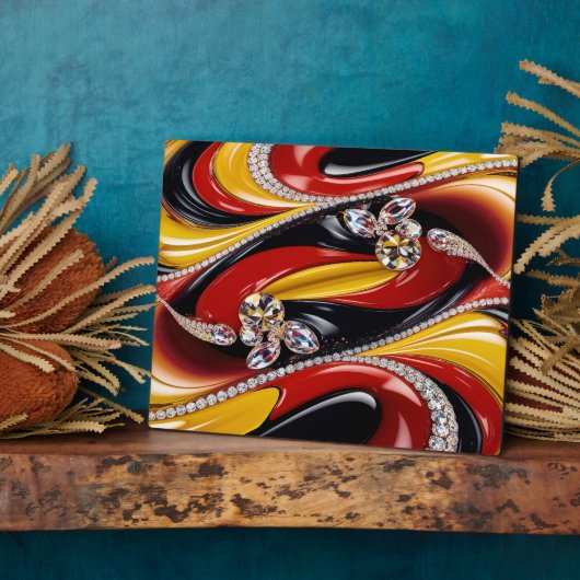 Plaque mit belgischen Farben Modernes Design Fotoplatte (Seite)