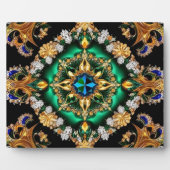 Plaque mit brasilianischen Farben Modernes Design Fotoplatte (Vorderseite)