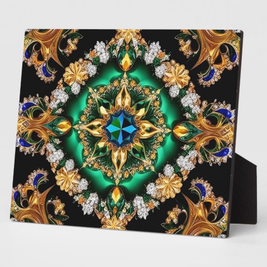 Plaque mit brasilianischen Farben Modernes Design Fotoplatte (Seite)