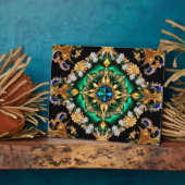 Plaque mit brasilianischen Farben Modernes Design Fotoplatte (Seite)