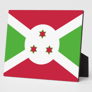Plaque mit der Flagge Burundis Fotoplatte
