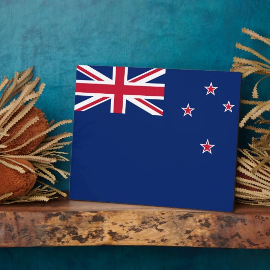 Plaque mit der Flagge Neuseelands Fotoplatte (Seite)
