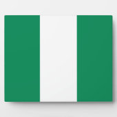 Plaque mit der Flagge Nigerias Fotoplatte (Vorderseite)
