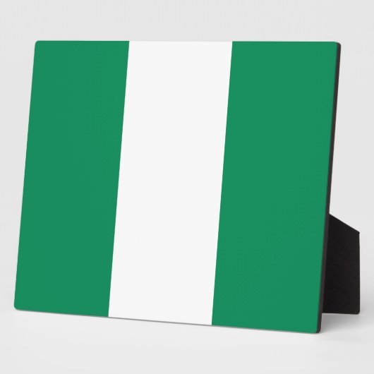 Plaque mit der Flagge Nigerias Fotoplatte (Seite)