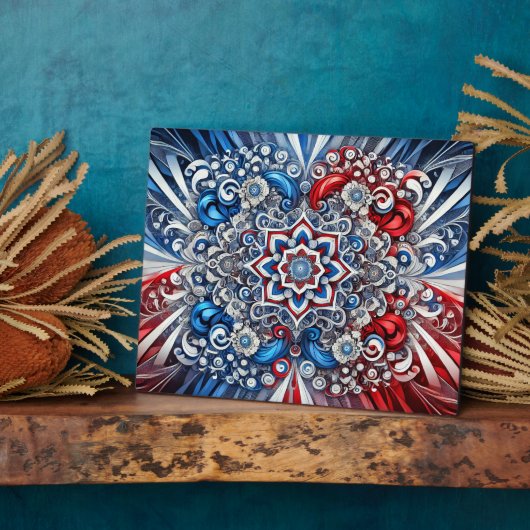 Plaque mit französischen Farben Modernes Design Fotoplatte (Seite)