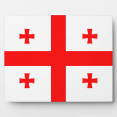 Plaque mit georgischer Flagge Fotoplatte (Vorderseite)