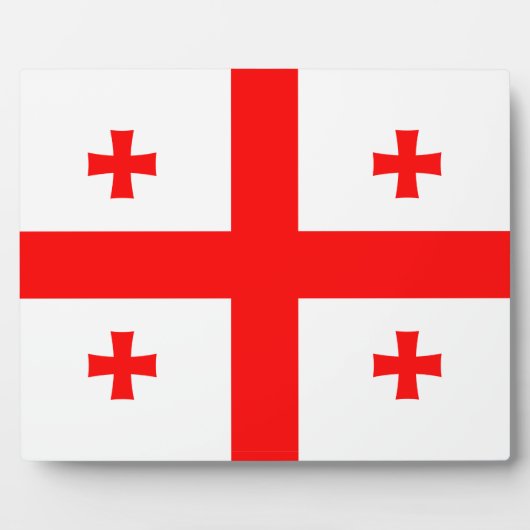 Plaque mit georgischer Flagge Fotoplatte (Vorderseite)