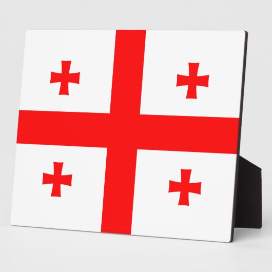 Plaque mit georgischer Flagge Fotoplatte (Seite)
