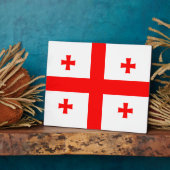 Plaque mit georgischer Flagge Fotoplatte (Seite)