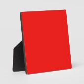 Plaque mit heller Neon Red Background Fotoplatte (Vorderseite)