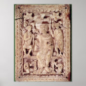 Plaque mit King David enthroned Poster (Vorne)