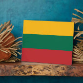 Plaque mit litauischer Flagge Fotoplatte (Seite)