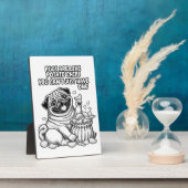 Plaque mit Mops wie Kartoffelchips Fotoplatte (Seite)