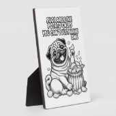 Plaque mit Mops wie Kartoffelchips Fotoplatte (Seite)