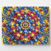 Plaque mit rumänischen Farben Modernes Design Fotoplatte (Vorderseite)