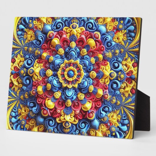 Plaque mit rumänischen Farben Modernes Design Fotoplatte (Seite)