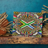 Plaque mit südafrikanischen Farben Modernes Design Fotoplatte (Seite)