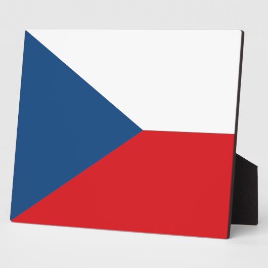 Plaque mit tschechischer Flagge Fotoplatte (Seite)