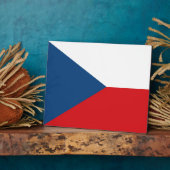Plaque mit tschechischer Flagge Fotoplatte (Seite)