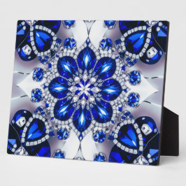 Plaque mit White Blue Farben Modernes Design Fotoplatte