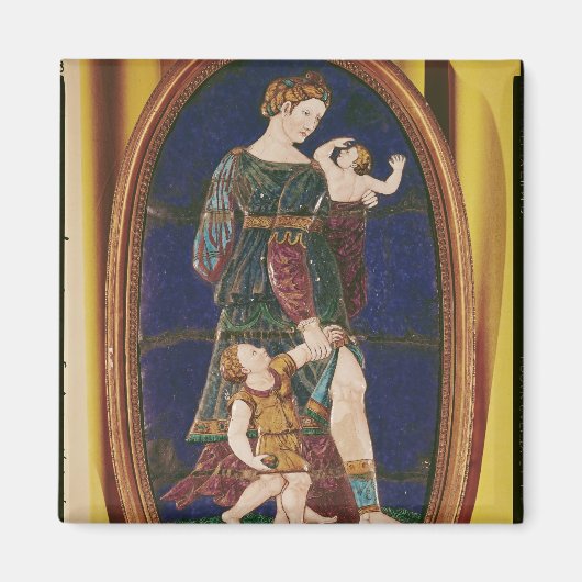Plaque mit Wohltätigkeit, Limousin, 1559 Magnet (Vorne)