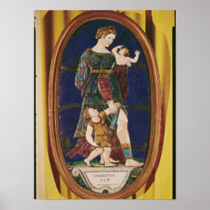 Plaque mit Wohltätigkeit, Limousin, 1559 Poster