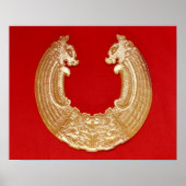 Plaque mit zwei Drachen und einer Tao-Krawatte-Mas Poster (Vorne)