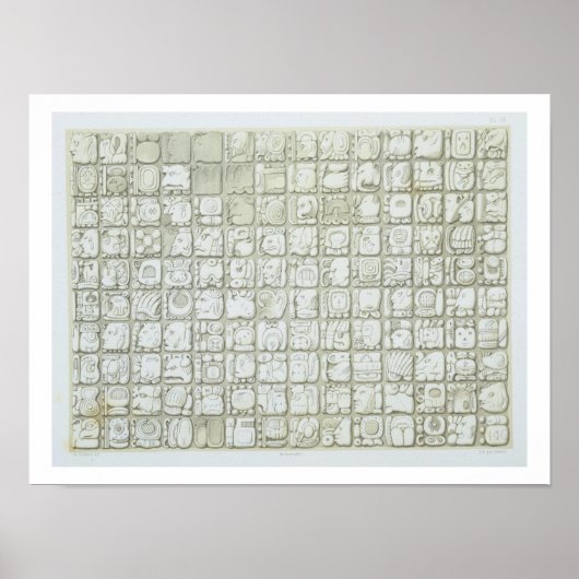 Plaque of ideographic writing from the Temple of I Poster (Vorne)