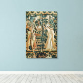 Plaque vom Deckel des Koffers zeigt Leinwanddruck (Insitu (Holzboden))