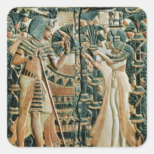 Plaque vom Deckel des Koffers zeigt Quadratischer Aufkleber