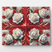 Plaque with English Rose Design Fotoplatte (Vorderseite)