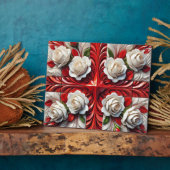 Plaque with English Rose Design Fotoplatte (Seite)