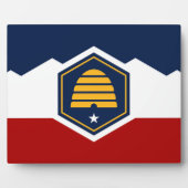 Plaque with flag of Utah State, USA Fotoplatte (Vorderseite)