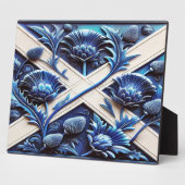 Plaque with Scottish Thistles Modern Design Fotoplatte (Seite)