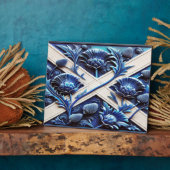 Plaque with Scottish Thistles Modern Design Fotoplatte (Seite)