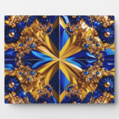 Plaque with Sweden Colors Modernes Design Fotoplatte (Vorderseite)