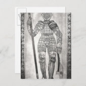 Plaque zur Darstellung der Rüstung von Johanna von Postkarte (Vorne/Hinten)