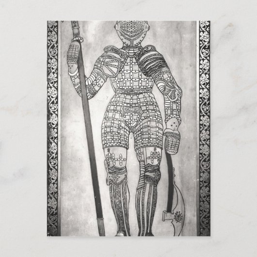 Plaque zur Darstellung der Rüstung von Johanna von Postkarte (Vorderseite)